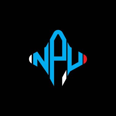 NPU letter logo creative design with vector graphic