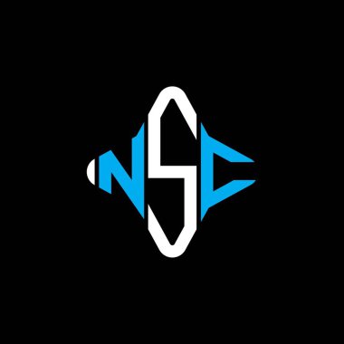 NSC letter logo creative design with vector graphic