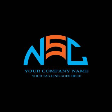 NSC letter logo creative design with vector graphic