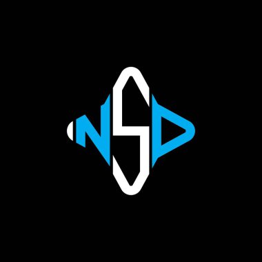 NSD letter logo creative design with vector graphic