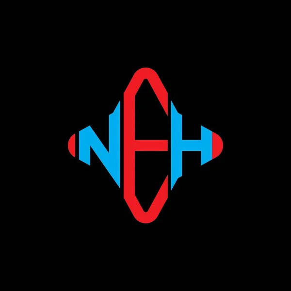 Neh Letter Logo Creative Design Vector Graphic — Wektor stockowy