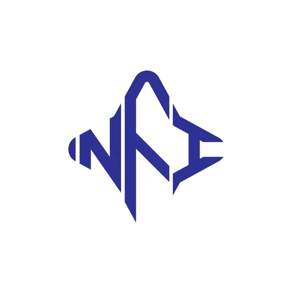 Nfi Letter Logo Creative Design Vector Graphic — Vector de stock