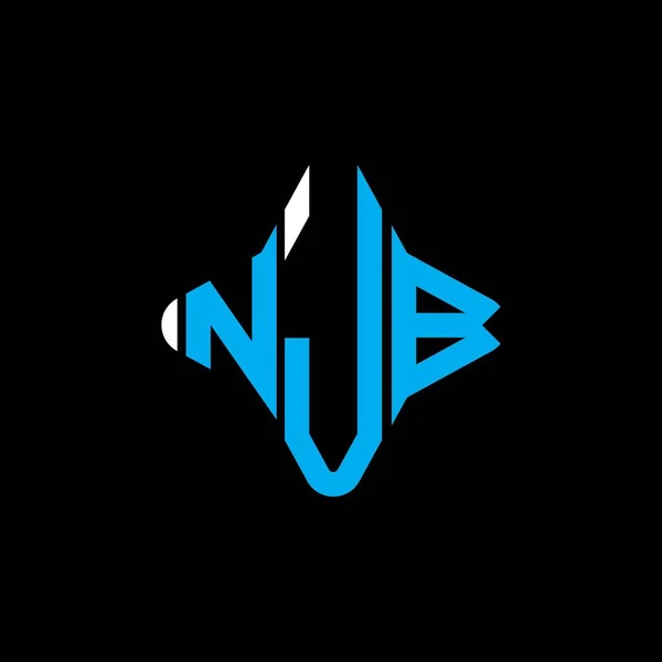 Njb Letter Logo Creative Design Vector Graphic — Stockvector