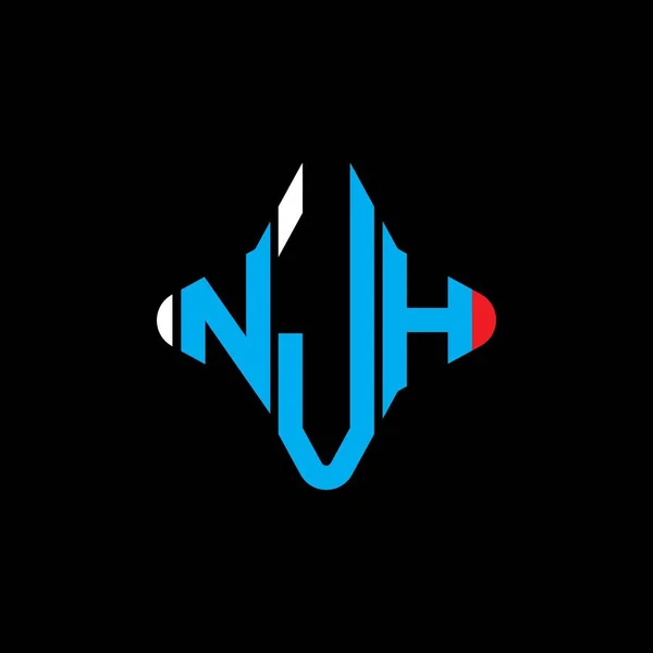 Njh Letter Logo Creative Design Vector Graphic — Stock Vector