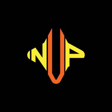NUP letter logo creative design with vector graphic