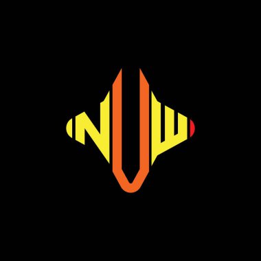 NUW letter logo creative design with vector graphic