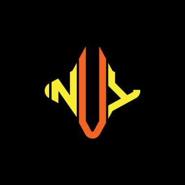 NUY letter logo creative design with vector graphic