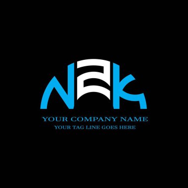 NZK letter logo creative design with vector graphic