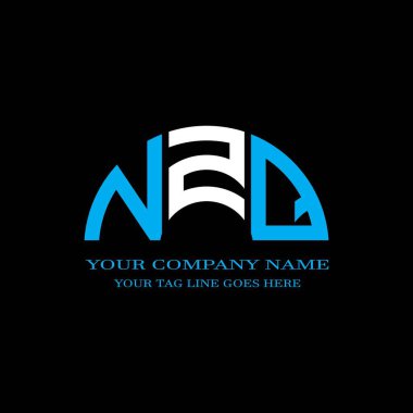 NZQ letter logo creative design with vector graphic