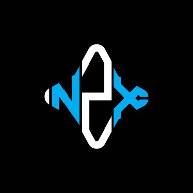 NZX letter logo creative design with vector graphic