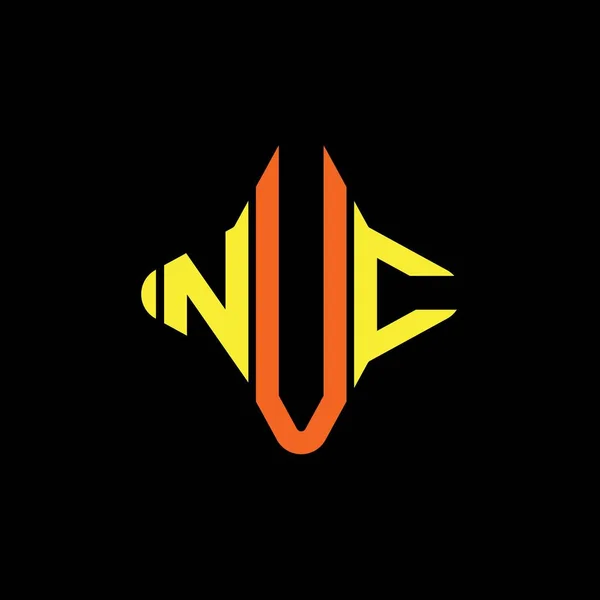 Nuc Letter Logo Creative Design Vector Graphic — Διανυσματικό Αρχείο
