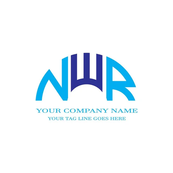 Nwr Letter Logo Creative Design Vector Graphic — Stock Vector