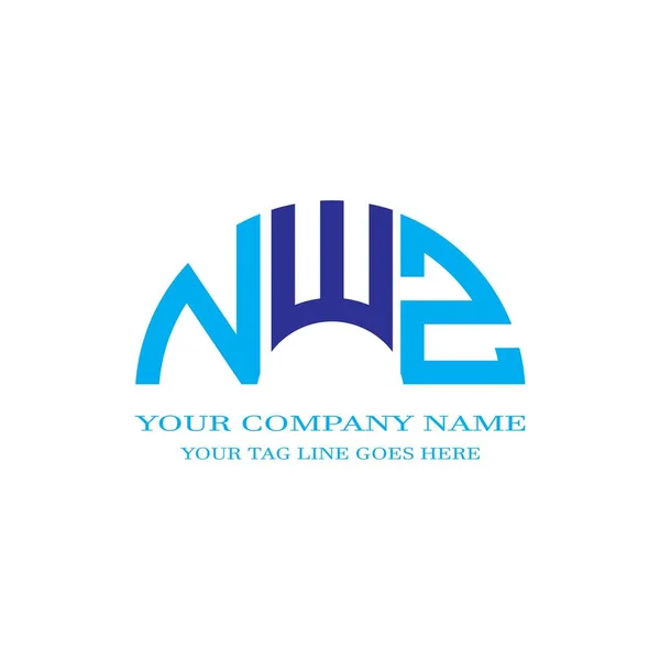 Nwz Letter Logo Creative Design Vector Graphic — Stock Vector