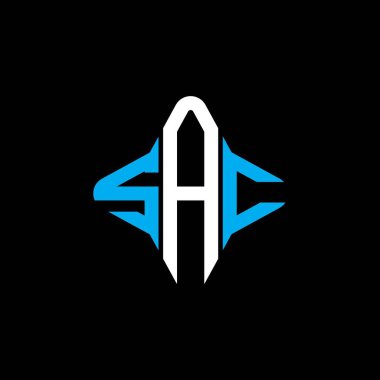 SAC harfi logosu vektör grafikli yaratıcı tasarım