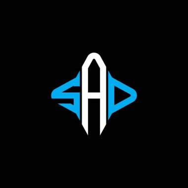 SAD harf logosu vektör grafikli yaratıcı tasarım