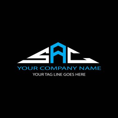 SAC harfi logosu vektör grafikli yaratıcı tasarım