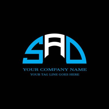 SAD harf logosu vektör grafikli yaratıcı tasarım