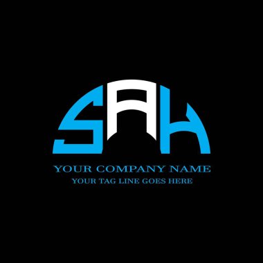 SAH harfi logosu vektör grafikli yaratıcı tasarım