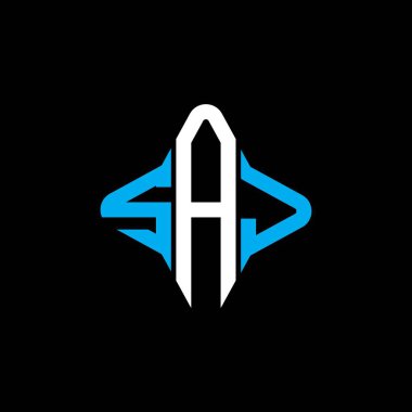 SAJ harfi logosu vektör grafikli yaratıcı tasarım