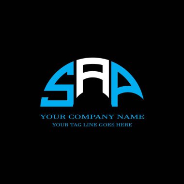 Vektör grafikli SAP harf logosu yaratıcı tasarımı