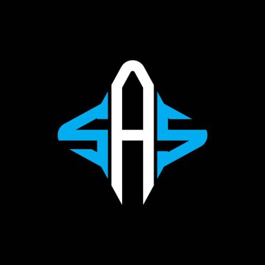 SAS harfi logosu vektör grafikli yaratıcı tasarım