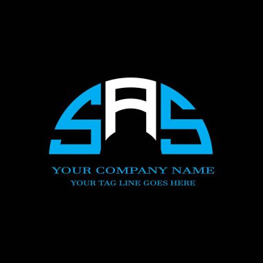 SAS harfi logosu vektör grafikli yaratıcı tasarım