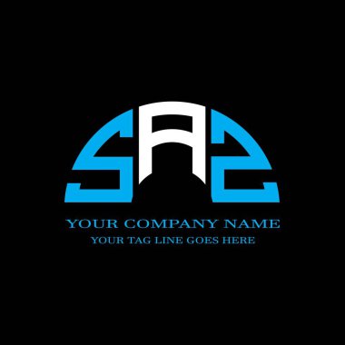 SAZ harfi logosu vektör grafikli yaratıcı tasarım