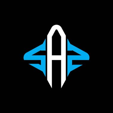 SAZ harfi logosu vektör grafikli yaratıcı tasarım