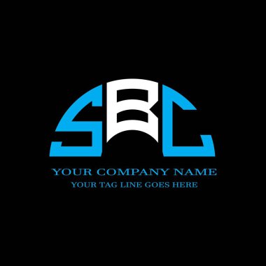 SBC harf logosu vektör grafikli yaratıcı tasarım