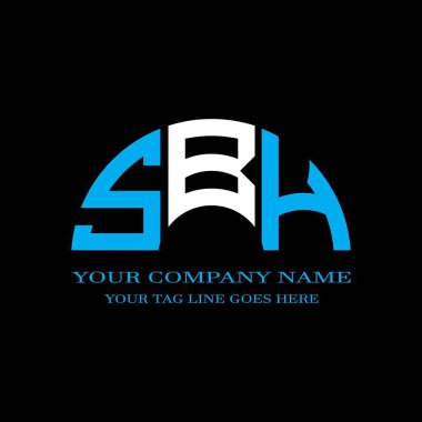 Vektör grafikli SBH harf logosu yaratıcı tasarımı