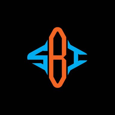 Vektör grafikli SBI harf logosu yaratıcı tasarımı