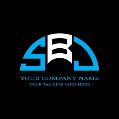 SBJ harf logosu vektör grafikli yaratıcı tasarım