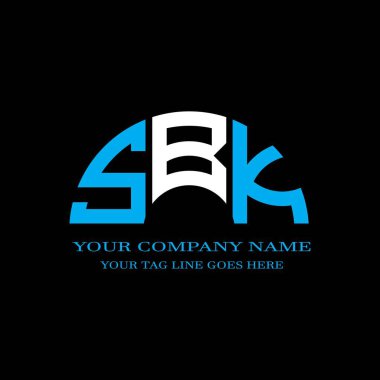 SBK harf logosu vektör grafikli yaratıcı tasarım