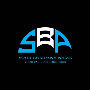Vektör grafikli SBP harf logosu yaratıcı tasarımı
