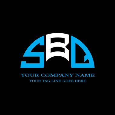 SBQ harfi logosu vektör grafikli yaratıcı tasarım