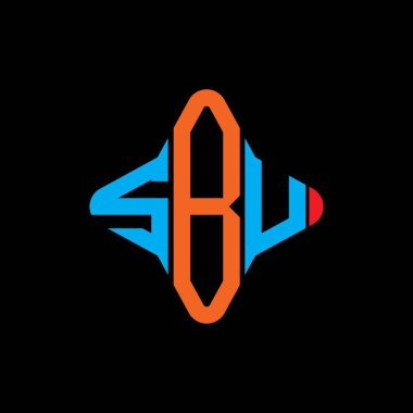 SBU harf logosu vektör grafikli yaratıcı tasarım