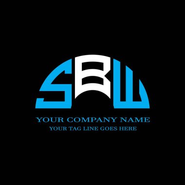 SBW harf logosu vektör grafikli yaratıcı tasarım
