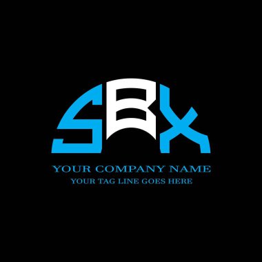 SBX harf logosu vektör grafikli yaratıcı tasarım