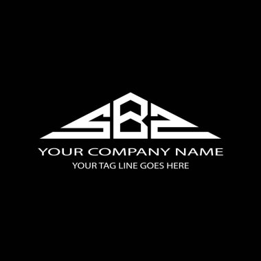 SBZ harf logosu vektör grafikli yaratıcı tasarım