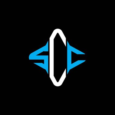 SCC harf logosu vektör grafikli yaratıcı tasarım
