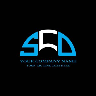 SCD harf logosu vektör grafikli yaratıcı tasarım