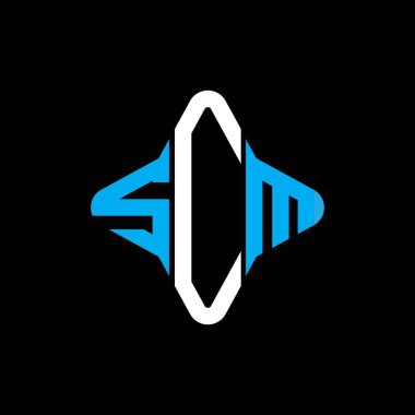 SCM harf logosu vektör grafikli yaratıcı tasarım