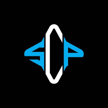 SCP harf logosu vektör grafikli yaratıcı tasarım