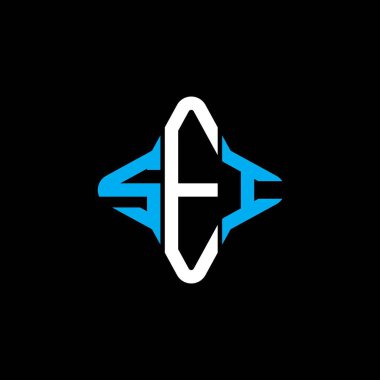 SEI harf logosu vektör grafikli yaratıcı tasarım