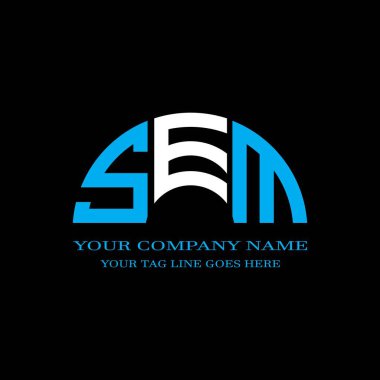 SEM harf logosu vektör grafikli yaratıcı tasarım