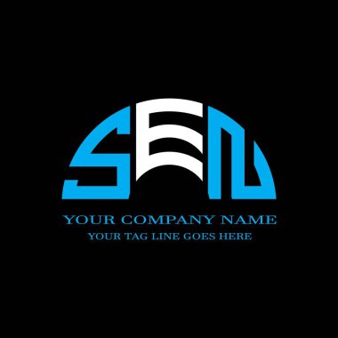SEN harf logosu vektör grafikli yaratıcı tasarım