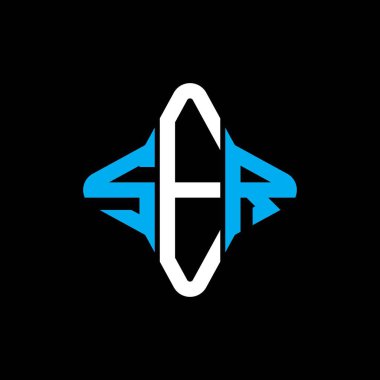 SER harfi logosu vektör grafikli yaratıcı tasarım