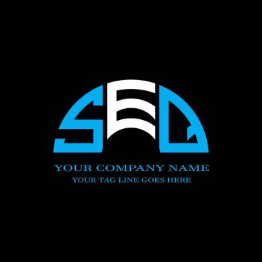 SEQ harfi logosu vektör grafikli yaratıcı tasarım