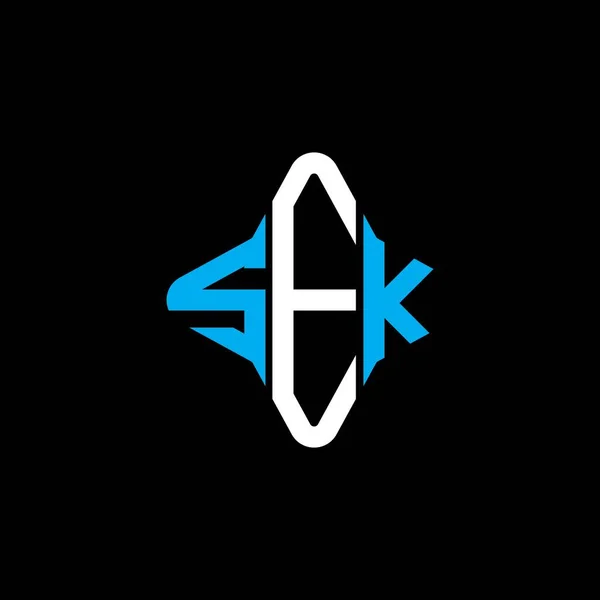 Sek Letter Logo Creatief Design Met Vector Graphic — Stockvector