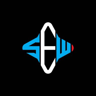 SEW harf logosu vektör grafikli yaratıcı tasarım